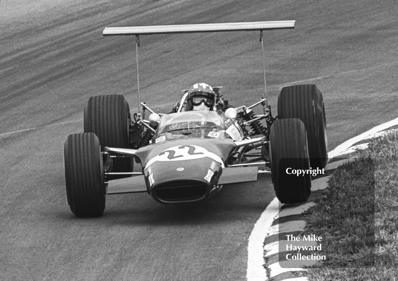 Race winner Jo Siffert, Rob Walker Lotus Ford 49, Brands Hatch, 1968 British Grand Prix.