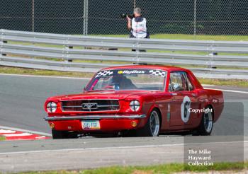Warren Briggs, Ford Mustang, HSCC Historic Touring Cars Race, 2016 Gold Cup, Oulton Park.
