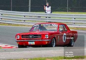 Warren Briggs, Ford Mustang, HSCC Historic Touring Cars Race, 2016 Gold Cup, Oulton Park.
