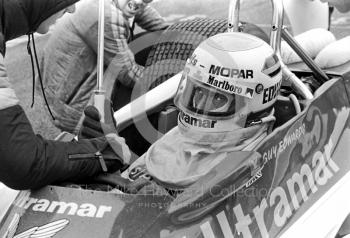 Guy Edwards, Mopar Ultramar Fittipaldi F5A, 1979 Aurora AFX British F1 Championship, Donington Park
