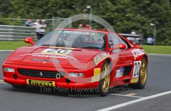 Phil Nuttall driving a Ferrari F355, Oulton Park, during the Pirelli Ferrari Maranello Challenge, August 2001.
