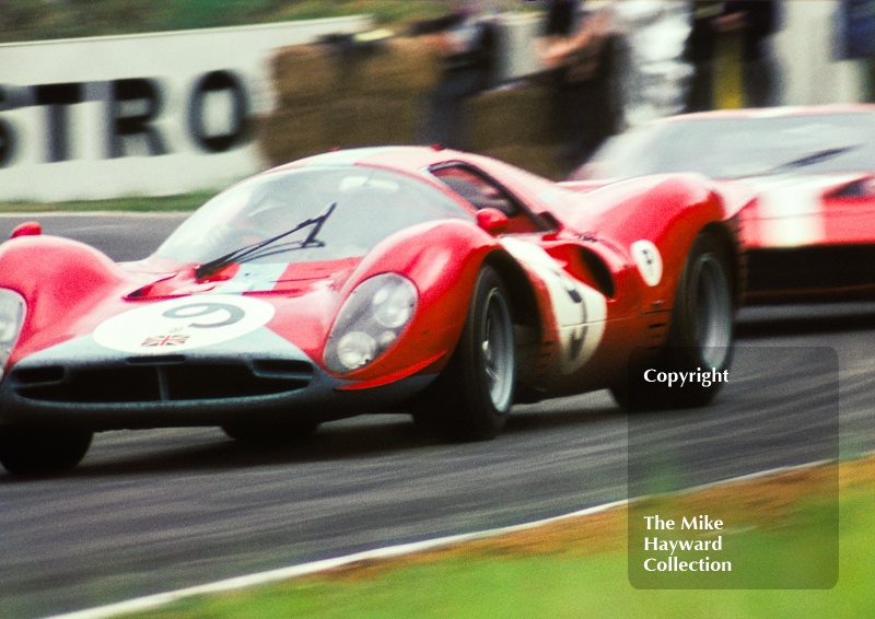 David Piper/Richard Attwood, Ferrari 412 P #0854, Brands Hatch, BOAC 500, 1967.