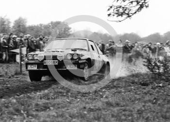 Michael Stuart, Brian Goff, Rover Vitesse, A50 SBX, 1985 RAC Rally, Weston Park, Shropshire.
