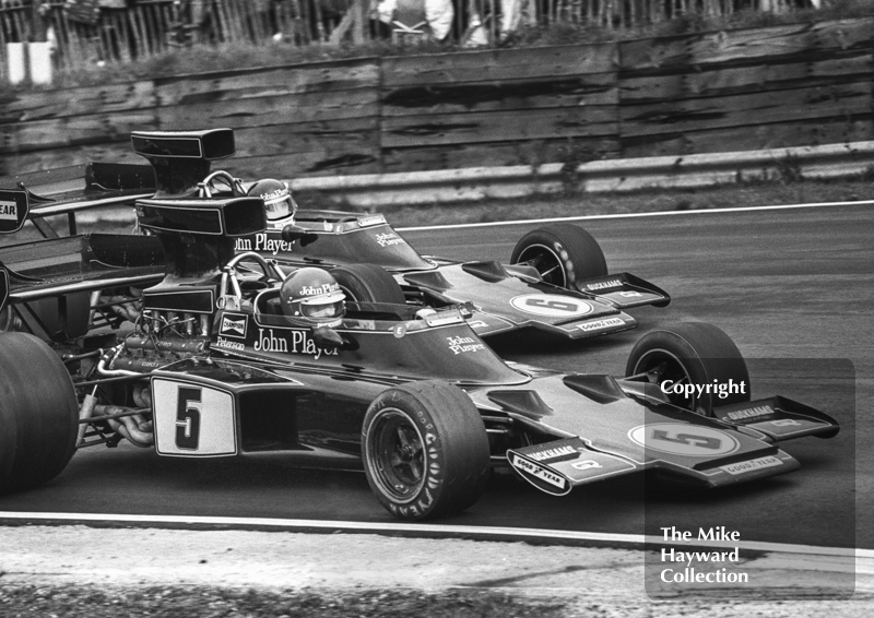 Ronnie Peterson and Jacky Ickx, JPS Lotus 72E, Brands Hatch, Race of Champions 1975.