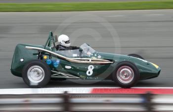 'Toothpaste Tube' Connaught C type of Michael Steele at Woodcote during the HGPCA event for Front Engine GP Cars at 2010 Silverstone Classic
