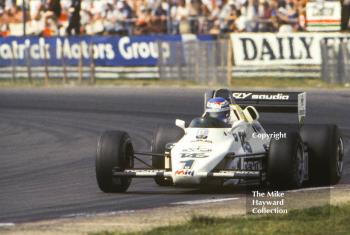 Keke Rosberg, Saudia Williams FW08C, 1983 British Grand Prix, Silverstone.
