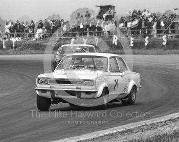 Gerry Marshall, Shaw and Kilburn Vauxhall Viva GT, at Copse Corner, Silverstone Martini Trophy meeting 1970.
