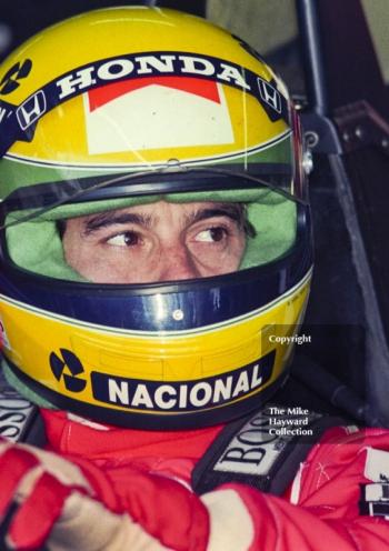 Ayrton Senna, McLaren Honda MP4/5B, Silverstone, British Grand Prix 1990.
