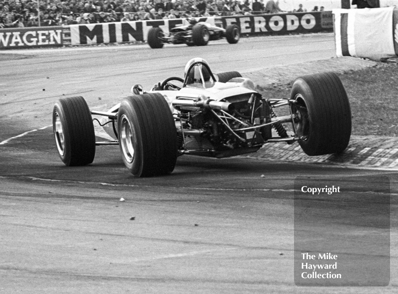 Jean-Pierre Beltoise, Matra MS7, exits the chicane, Thruxton, Easter Monday 1968.