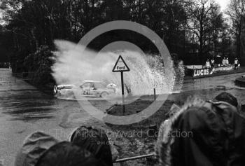 Harald Demuth/John Daniels, Audi Quattro, water splash, Sutton Park, RAC Rally 1982
