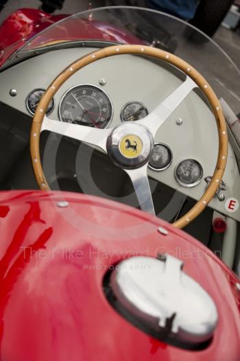 1952 Ferrari 625A cockpit of Alexander Boswell the paddock, HGPCA Front Engine Grand Prix Cars, Silverstone Classic 2010
