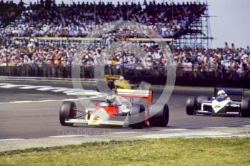 Stefan Johansson, Marlboro McLaren MP4-3, at Copse Corner before retiring with engine trouble on lap 18, British Grand Prix, Silverstone, 1987
