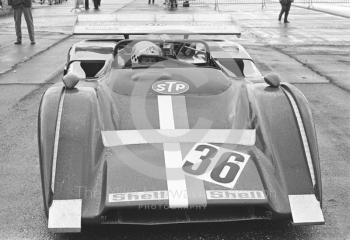 Teddy Pilette, VDS Racing Team McLaren M8E Chevrolet, Silverstone, Super Sports 200 1972.

