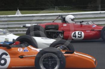 Tony Keele, 1970 Palliser WDB3, and Jim Gathercole, 1970 Brabham BT30, HSCC Classic Racing Cars Retro Track and Air Trophy, Oulton Park Gold Cup meeting 2004.