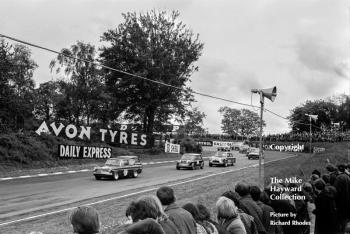 Ford Anglias and Mini's, Brands Hatch, May 28 1967.
