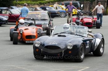 Malcolm Thorne, AC Cobra, reg no 11 ACC, Hagley and District Light Car Club meeting, Loton Park Hill Climb, August 2012.