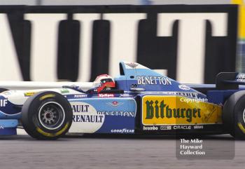 Johnny Herbert, Benetton B195, Silverstone, British Grand Prix 1995.
