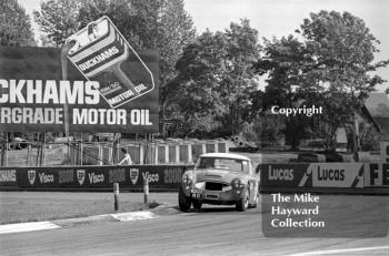 Denis Welch, Austin Healey 100/6, AMOC Thoroughbred Sportscard Championship, Historic Championships Meeting, Donington Park, 1983.
