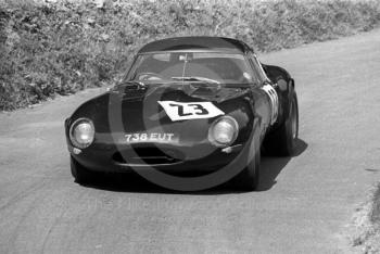 Mike Wright, Jaguar E type, 738 EUT, Shelsley Walsh Hill Climb June 1970. 