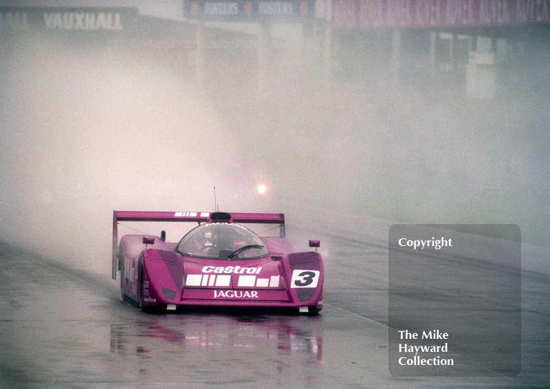 Derek Warwick, Silk Cut Jaguar XJR-14 Cosworth V12, Castrol BRDC Empire Trophy, World Sports Car Championship, Silverstone, 1991.