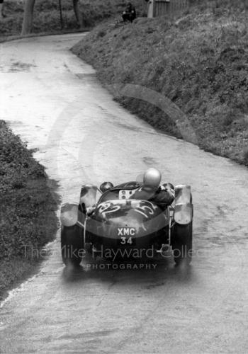 Georgina Baillie-Hill, HWM Alta Jaguar, reg no XMC 34, Newton Oil Trophy Meeting, Prescott Hill Climb, September 1967. 