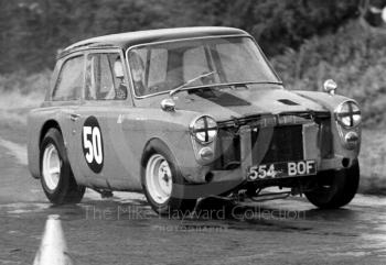 Austin A40, reg no 554 BOF, Loton Park Hill Climb, 1967.