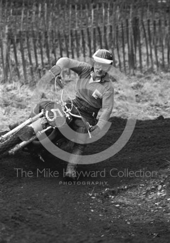 Alan Clough, Husqvarna 420, ACU British Scramble Sidecar Drivers Championship meeting, Hawkstone Park, 1969.