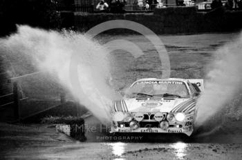 Lancia Martini, water splash, Sutton Park, RAC Rally 1982
