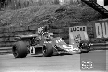 Patrick Depailler, Tyrrell 007, Brands Hatch, 1974 British Grand Prix.
