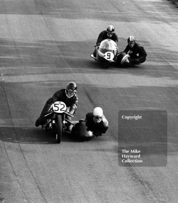 Sidecars, Clay Hill, Oulton Park, 1966.
