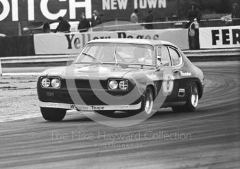 Brian Muir, Wiggins Teape Ford Capri V6, Silverstone International Trophy meeting 1972.
