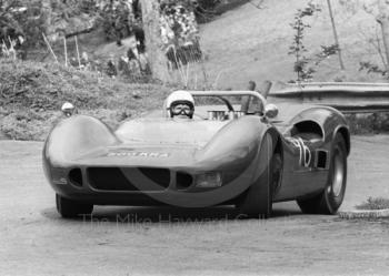 Bob Rose, McLaren Ford 4.7, reg no 500 KRA, Prescott, May 1968, 2nd in class