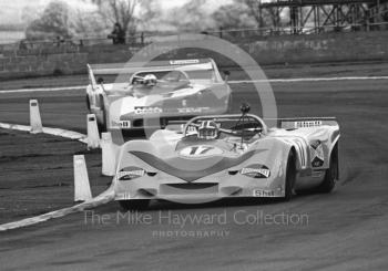 Ernst Kraus, Boere Sport Helmet Racing Team Porsche 917 Spyder, and Leo Kinnunen, Porsche 917/10, Silverstone, Super Sports 200 1972.
