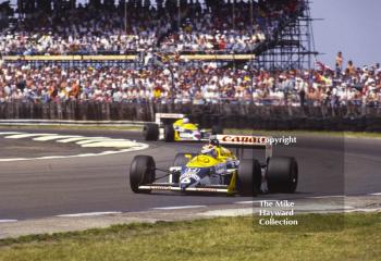 Nelson Piquet, Williams FW11B, Nigel Mansell, Williams FW11B, Silverstone, 1987 British Grand Prix.
