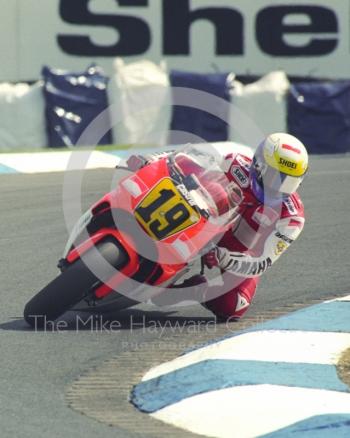John Kocinski, Marlboro Team Roberts Yamaha, Donington Park, British Grand Prix 1991.