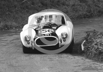 P de Pycroft, Shelby Cobra 7 litre, reg no LOV 1, Newton Oil Trophy Meeting, Prescott Hill Climb,September, 1967