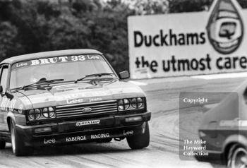 Stuart Graham, Faberge Racing Ford Capri S, Tricentrol British Saloon Car Race, Donington Park, 1979
