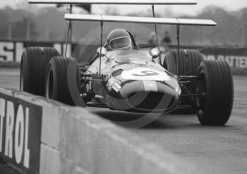 Jacky Ickx, Brabham BT26 A/3, at Copse Corner, Silverstone, International Trophy 1969.
