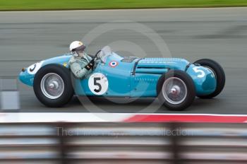 Richard Pilkington, 1950 Talbot Lago T26, at Woodcote Corner, HGPCA Front Engine Grand Prix Cars, Silverstone Classic, 2010