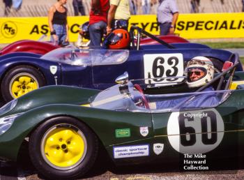 Chris Alford, Lotus 23, Mark Hales, Attila Chevrolet, Classic Sportscar Championship, Donington, August, 1983
