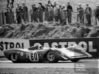 Chris Amon, Ferrari 312P, Brands Hatch, BOAC 500 1969.
