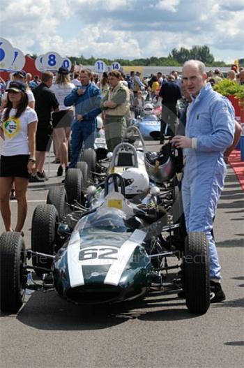 Simon Armer, 1962 Cooper T59, Formula Junior, in the paddock, Silverstone Classic 2009.