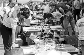 Thierry Boutsen, March 812 BMW, on the grid, John Howitt F2 Trophy, Donington, 1981
