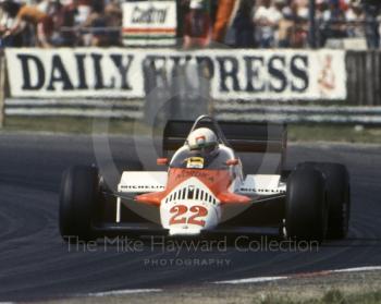 Andrea de Cesaris, Marlboro Alfa Romeo 182, British Grand Prix, Silverstone, 1983
