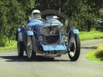 Neil Mackay, MG Magnette K Type, Hagley and District Light Car Club meeting, Loton Park Hill Climb, July 2000.