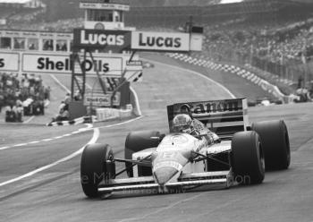 Nigel Mansell, Williams Honda, Brands Hatch, British Grand Prix 1986.
