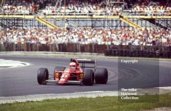 Nigel Mansell, Ferrari 640 V12, British Grand Prix, Silverstone, 1989.
