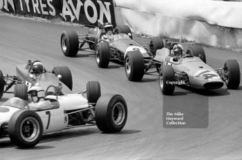 Tetsu Ikuzawa, Brabham BT21B, Philippe Vidal Brabham BT21 Ford, Mallory Park, Guards International Trophy, 1968.
