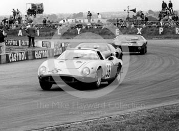 David Prophet, Ferrari 250 LM, and Terry Drury, Ford GT40, W D and H O Wills Trophy, Silverstone, 1967 British Grand Prix.

