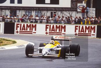 Nelson Piquet, Williams FW11B, Silverstone, 1987 British Grand Prix.
